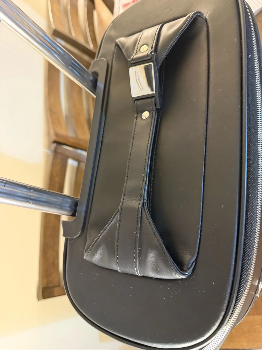F38 Leather Carry-On Luggage - Black